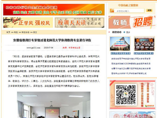 【中国高校之窗】安徽省教育厅专家组对437ccm必赢国际官方网站体育教育专业进行评估
